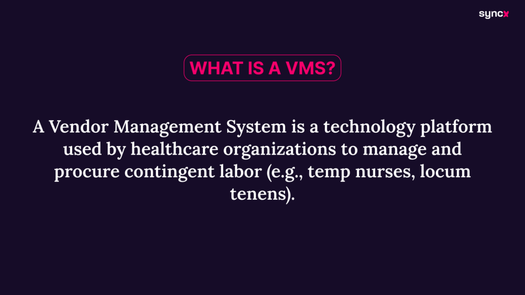 VMS meaning taken from text on page.