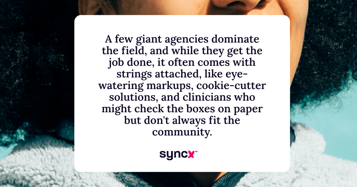 Quote from article about the influence of giant agencies.