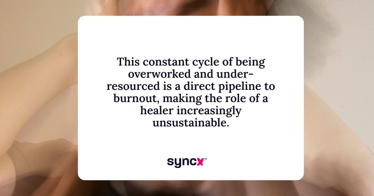 Quote about burnouts impacts on healthcare workforce satisfaction taken from the text.