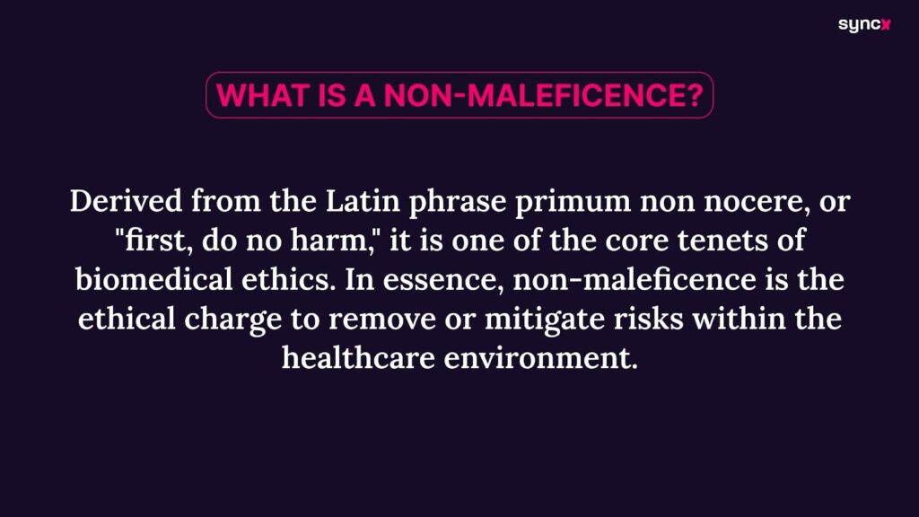 Definition of non-maleficence taken from the article.