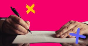 Person writing a contract to represent the locum tenens contract.