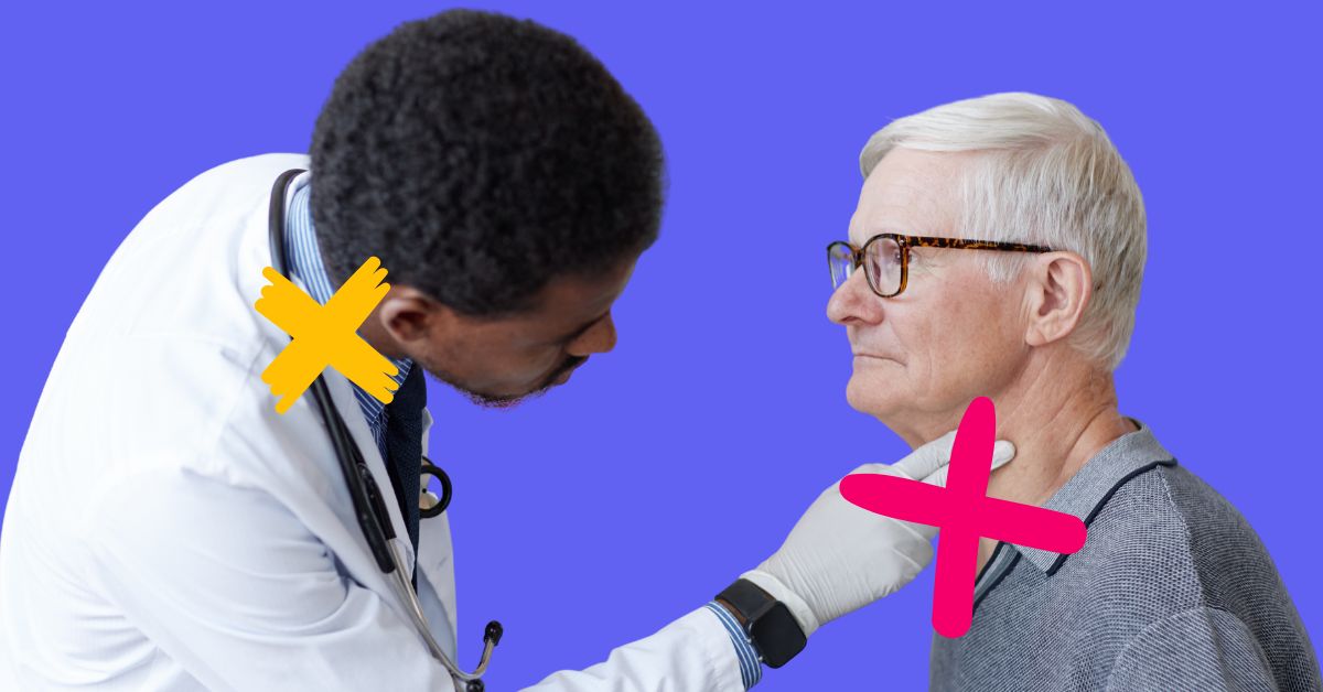Doctor examines an elderly patient.